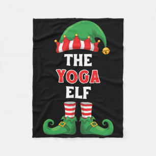 The Yoga Elf Shirt Funny Christmas For Yogi Namast Fleece Blanket