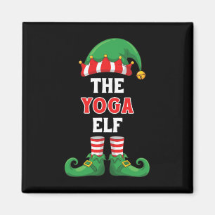 The Yoga Elf Shirt Funny Christmas For Yogi Namast Magnet