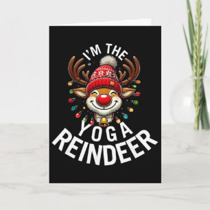 The Yoga Reindeer Family Matching Group Christmas Card