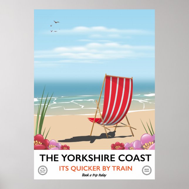 The Yorkshire coast vintage seaside poster (Front)