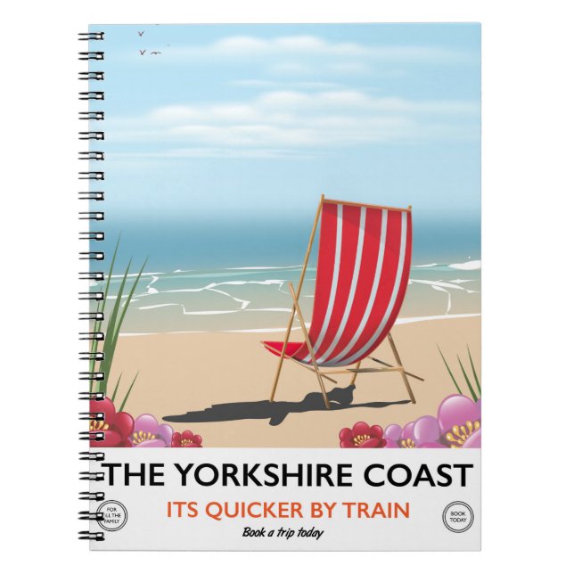 The Yorkshire coast vintage seaside poster Notebook (Front)