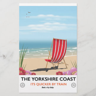 The Yorkshire coast vintage seaside poster Stationery