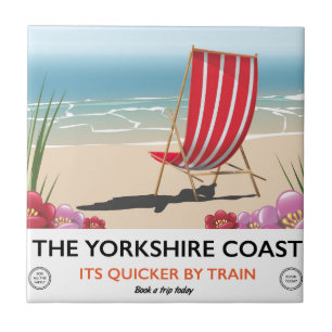 The Yorkshire coast vintage seaside poster Tile