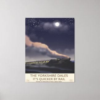 The Yorkshire Dales Railway poster Canvas Print