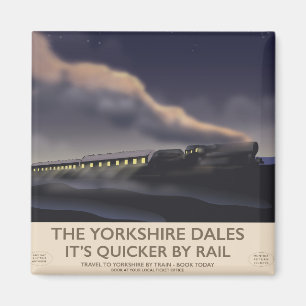 The Yorkshire Dales Railway poster Magnet