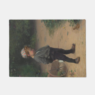 The Young Biologist With a Frog (by Paul Peel) Doormat