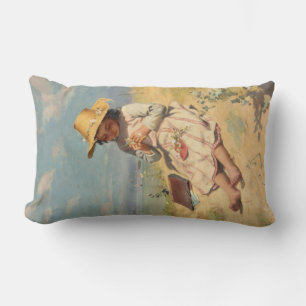 The Young Botanist (by Paul Peel) Lumbar Cushion