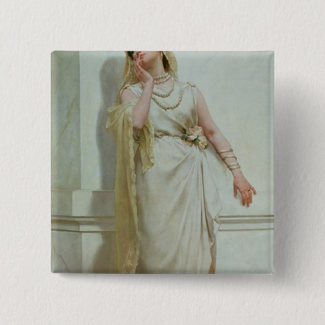 The Young Bride, 1883 15 Cm Square Badge (Front)