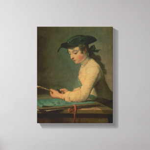 The Young Draughtsman, 1737 Canvas Print