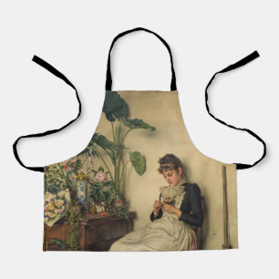 The Young Florist (by Carl Zewy) Apron