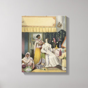 The Young Lady's Toilet, plate 2 from 'Anglo India Canvas Print