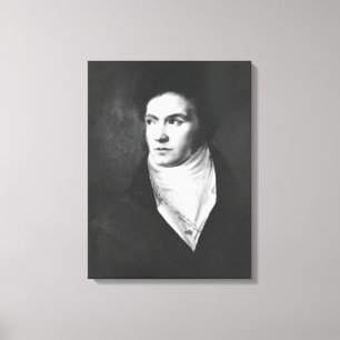 The young Ludwig van Beethoven  1806 Canvas Print