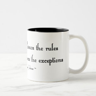 The young man knows the rules... Two-Tone coffee mug
