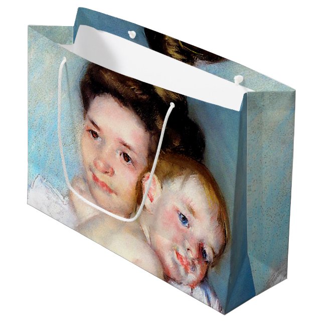 The Young Mother, Cassatt Large Gift Bag (Front Angled)