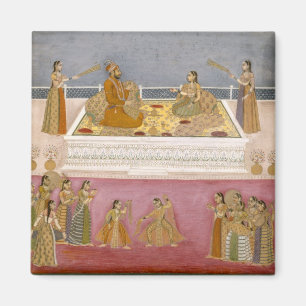The young Mughal Emperor Muhammad Shah at a nautch Magnet