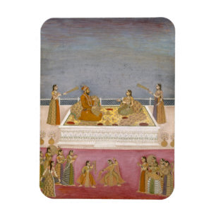 The young Mughal Emperor Muhammad Shah at a nautch Magnet