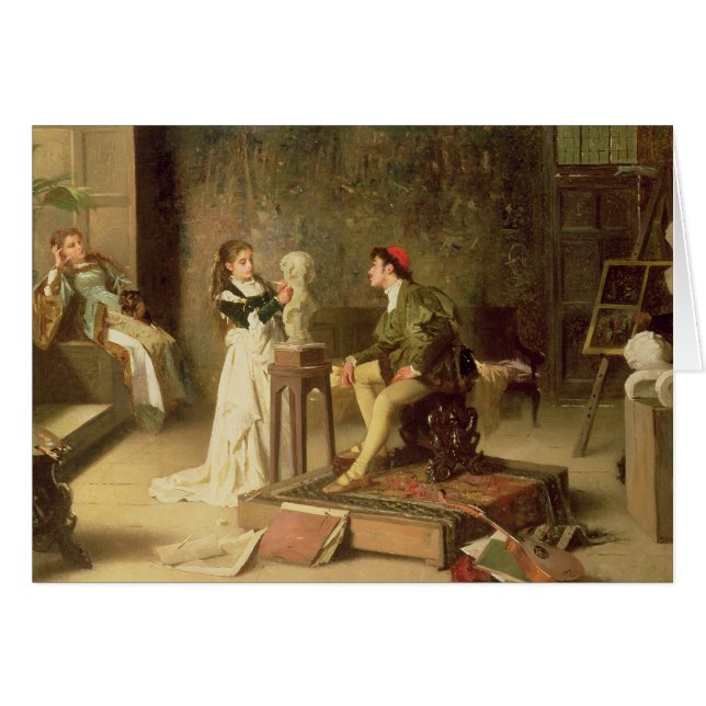 The Young Sculptress (oil on canvas) (Front Horizontal)