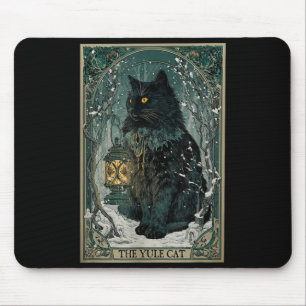 The Yule Cat Tarot Card Christmas  Mouse Mat