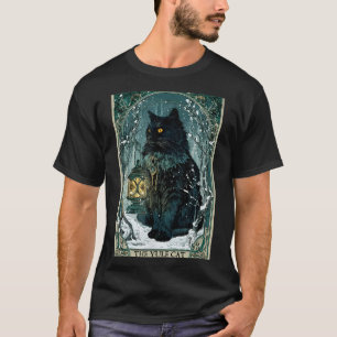 The Yule Cat Tarot Card Icelandic Folklore Christm T-Shirt