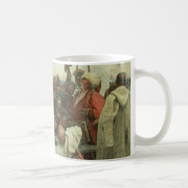 The Zaporozhye Cossacks writing a letter Coffee Mug (Right)