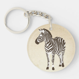 The Zebra Colour Block Key Ring