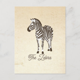 The Zebra Colour Block Postcard