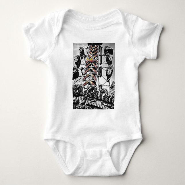 The zipper baby bodysuit (Front)