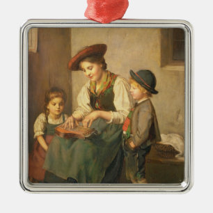 The Zither Player Metal Tree Decoration