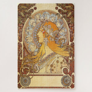The Zodiac 1896 by Alphonse Mucha - Art Nouveau  Jigsaw Puzzle