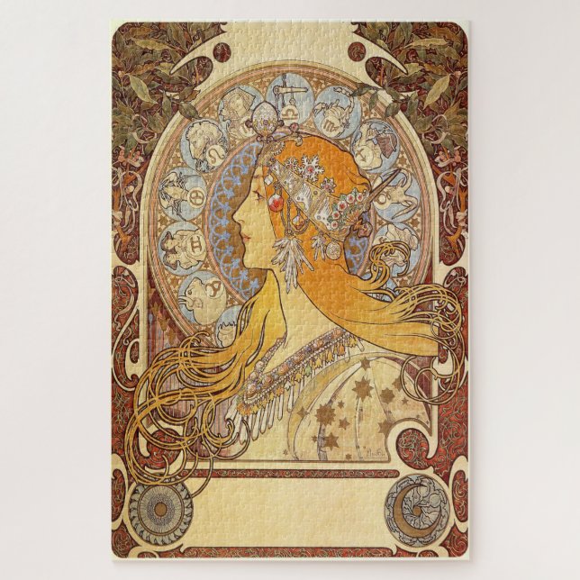 The Zodiac 1896 by Alphonse Mucha - Art Nouveau  Jigsaw Puzzle (Vertical)