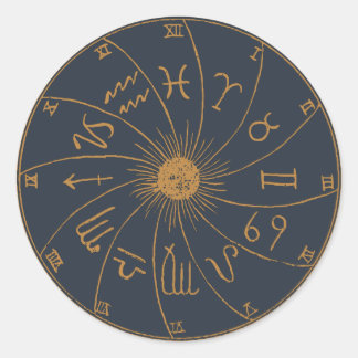 The Zodiac Wheel - Fortune Telling Classic Round Sticker