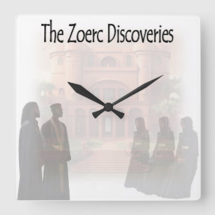 The Zoerc Discoveries Cover Art Square Wall Clock