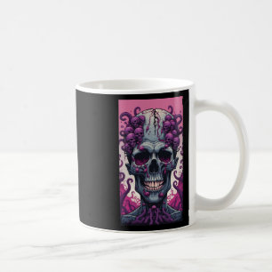 The Zombie Has Brain Covering Its Head Coffee Mug