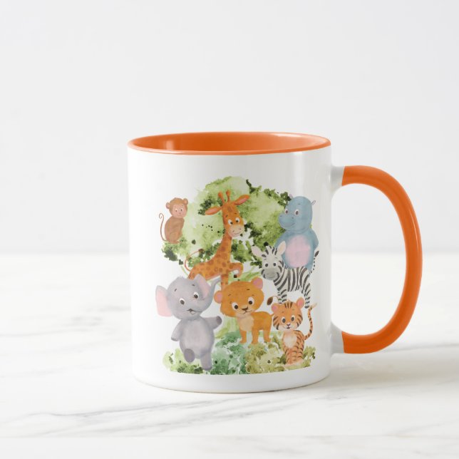 The zoo: collection of cute wild animals mug (Right)