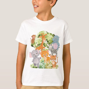 The zoo: collection of cute wild animals T-Shirt