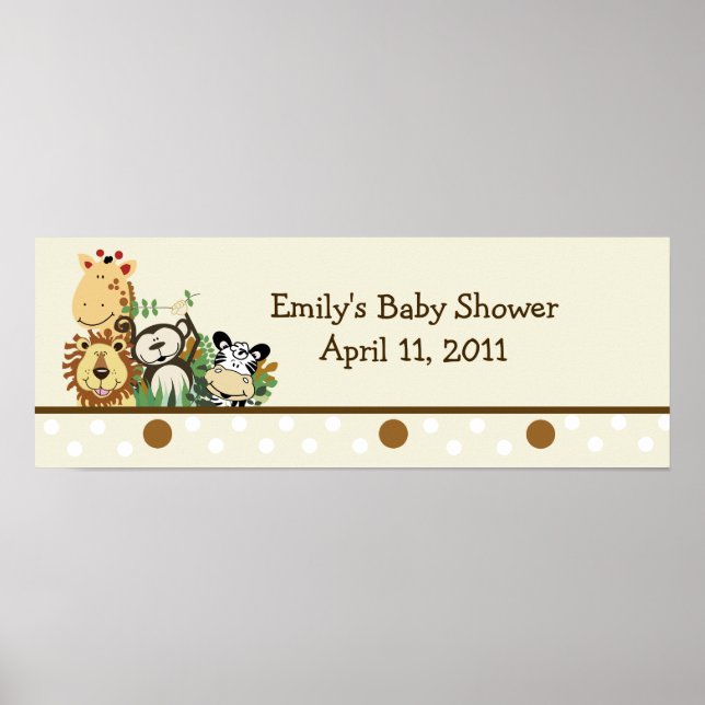 The Zoo Crew Jungle Customisable Banner - Tan Poster (Front)