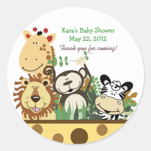 THE ZOO CREW (YELLOW) Custom Favour Sticker