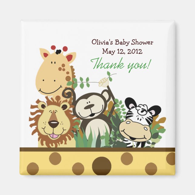 THE ZOO CREW (YELLOW) Favour Magnet (Front)