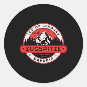 The Zugspitze Ski Resort Classic Round Sticker