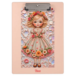 THEA ~ Cute Vintage Girl ~ Clipboard