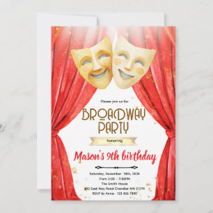 Theater cinema birthday party Invitation 