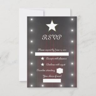 Theater curtain RSVP card