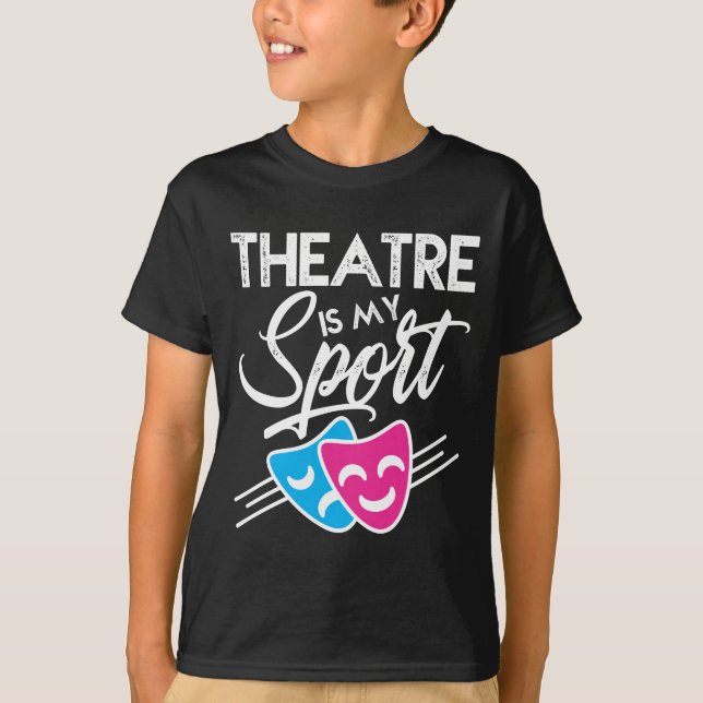 Theater Mask Humor Drama Broadway Theatre Actors T-Shirt (Front)