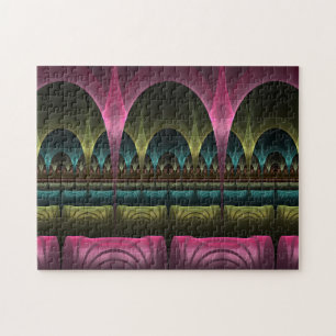 Theater of Fantasy, Abstract Colorful Fractal Art Jigsaw Puzzle