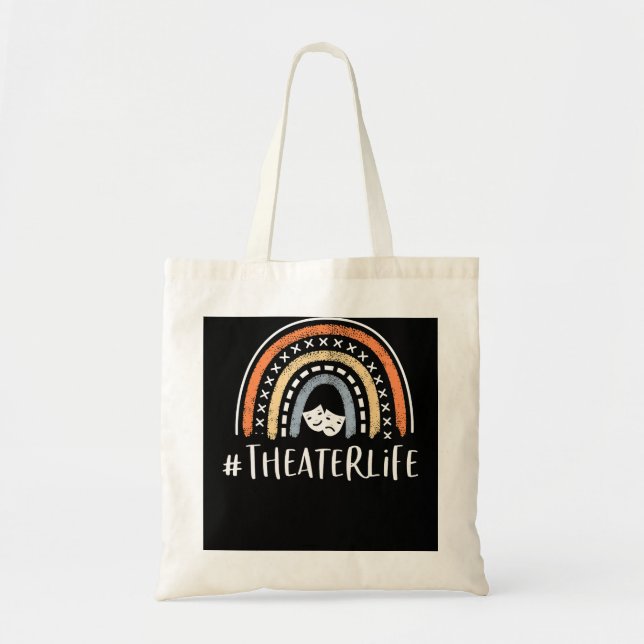 #Theaterlife Cute Theatre Life Gifts Actress Music Tote Bag (Front)