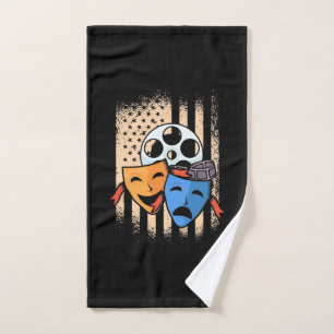 Theatre Actor America Flag Hand Towel