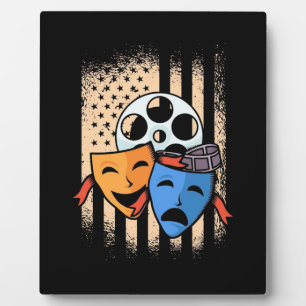 Theatre Actor America Flag Plaque