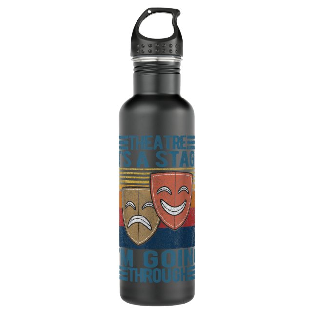 Theatre Actor Broadway Musical Theatre Nerd Thespi 710 Ml Water Bottle (Front)