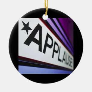 Theatre Applause Sign Ceramic Tree Decoration