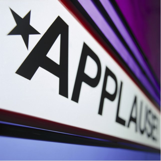 Theatre Applause Sign Standing Photo Sculpture (Front)